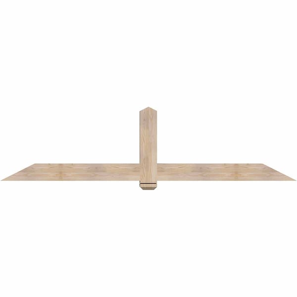 Ekena Millwork Eugene Smooth Timber Gable Bracket, Douglas Fir, 96"W x 24"H x 5 1/2"D x 5 1/2"F, 6/12 Pitch GBW096X24X0606EUG00SDF - main